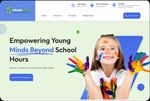 Updated Prime Time Learning Center website hero with colorful child and playful layout for modern childcare website design.