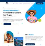 Custom website design for Learning Space Christian Academy in Las Vegas, emphasizing Christian values, STEM programs, and child care enrollment system.