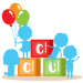 Cottesmore logo with children playing on colorful C blocks, ideal for modern children’s website design and childcare branding.