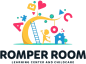 Romper Room logo with playful shapes and a child climbing, suited for children’s website design.