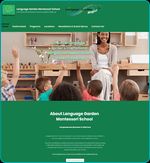 Previous version of Language Garden Montessori website before Child Care Web Design's redesign improvements.